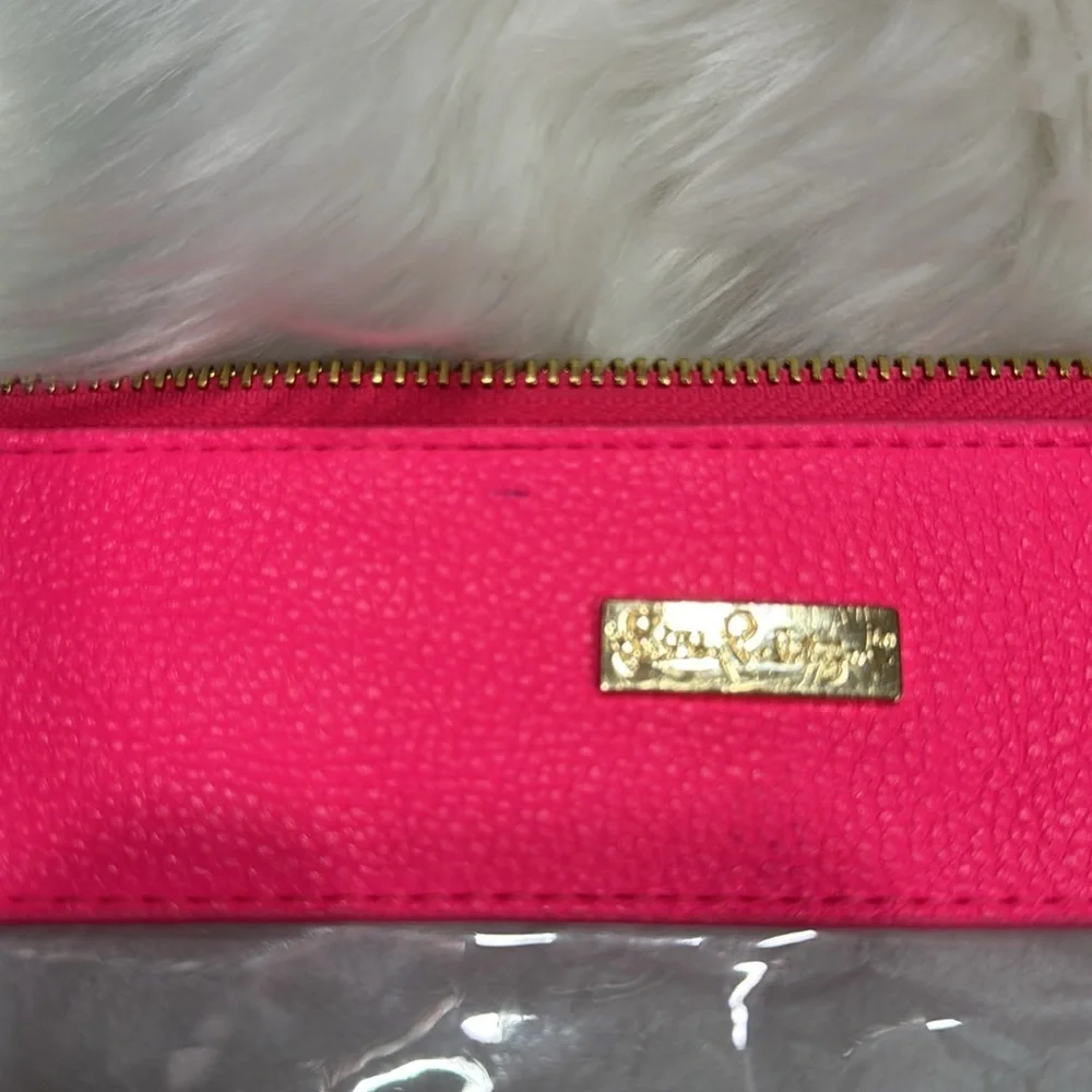Lilly Pulitzer Neon Pink Clear bag